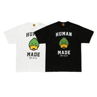 เสื้อยืดแขนสั้น ผ้าฝ้าย พิมพ์ลาย HUMAN MADE แฟชั่นคู่รัก สําหรับผู้ชาย และผู้หญิง