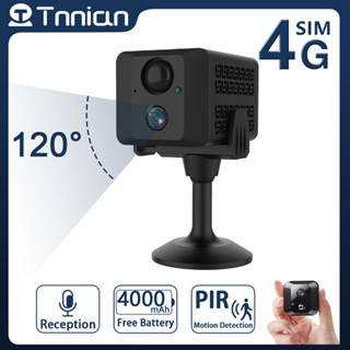 Tnnian กล้องวงจรปิดไร้สาย 4K 8MP ซ่อนแบตเตอรี่ในตัว 4G ซิมการ์ด CCTV PIR WIFI Mini IP IR เวอร์ชั่นกลางคืน