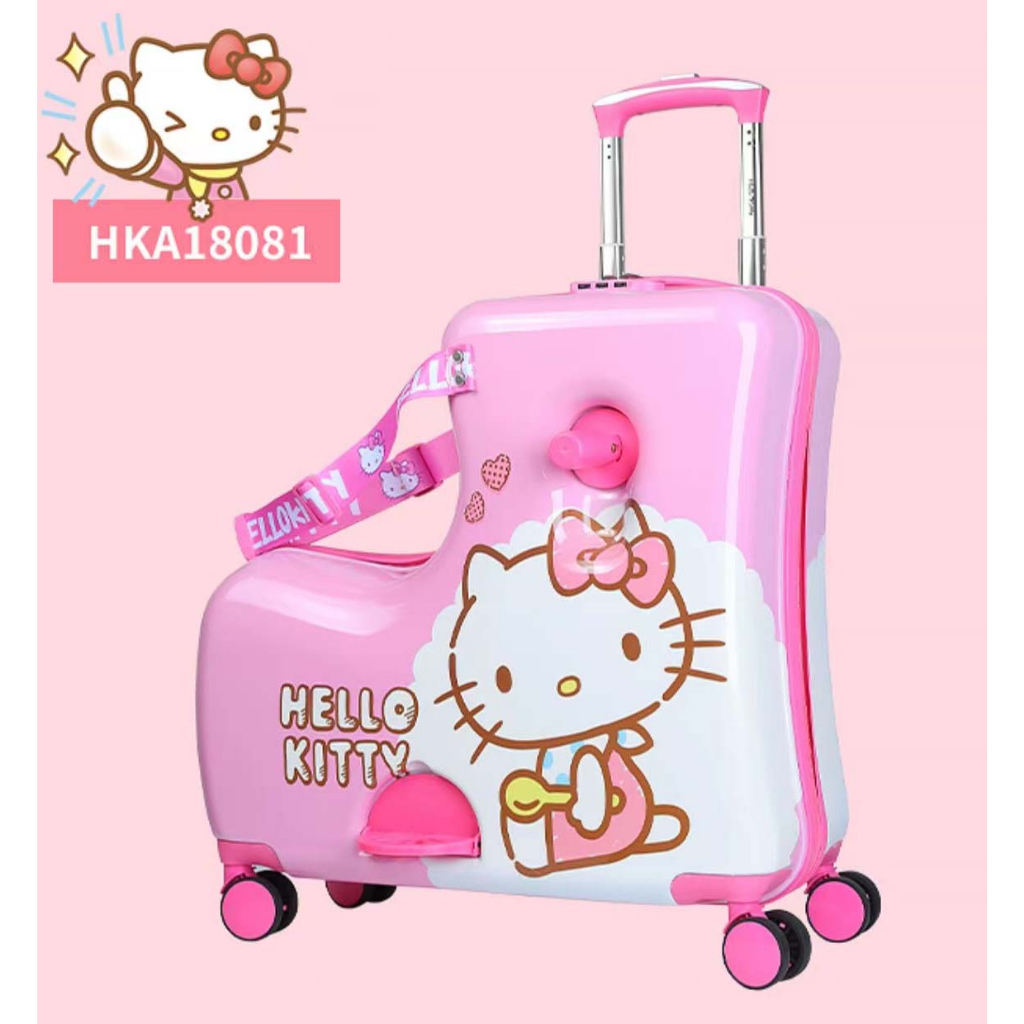 [ขายดี ส่งไว] กระเป๋าเดินทางล้อลาก ลายการ์ตูน Hello Kitty แบบตั้งรหัสผ่าน 20 นิ้ว สําหรับเด็ก