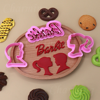 ❉ แม่พิมพ์ตัดคุกกี้ บิสกิต รูปหัวเจ้าชาย เจ้าหญิงบาร์บี้ 3D Diy อุปกรณ์เสริม สําหรับทําเบเกอรี่ เค้ก ของเล่นเด็ก