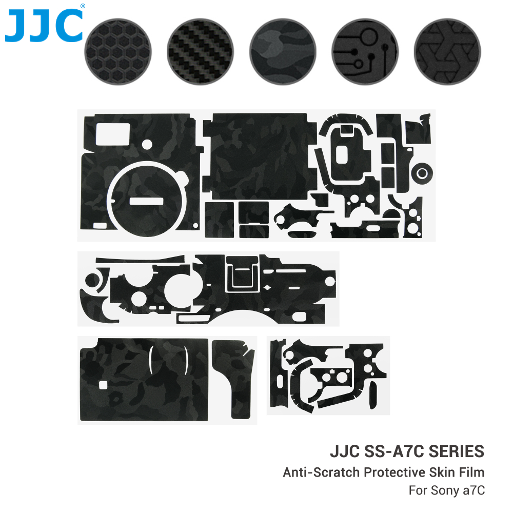 JJC SS-A7C สติ๊กเกอร์ป้องกันรอยขีดข่วนสำหรับตัวกล้อง Sony a7C A7C, ฟิล์มตกแต่งผิววัสดุ 3M ปราศจากสารตกค้าง