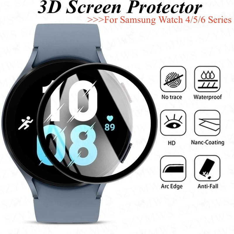 Samsung Galaxy Watch 6 6 Classic 4 5 5 Pro ป้องกันหน้าจอ 3D โค้ง เต็มรูปแบบ ฟิล์มนุ่ม