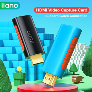 Llano การ์ดจับภาพวิดีโอ HDMI เป็น Type-C HD 1080P รองรับสวิตช์เชื่อมต่อโดยตรง สําหรับไลฟ์สตรีม ประชุม ถ่ายทอดสด เกม กล้อง