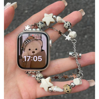 Lucky Star สายนาฬิกาข้อมือ DIY สําหรับ Watch Strap Series11,10 8 7 6 5 4 3 2 1 se, se2, Ultra Strap Size 41 มม. 45 มม. 49 มม. 40 มม. 44 มม. 38 มม. 42 มม. 49 มม. Compatible for apple watch สาย