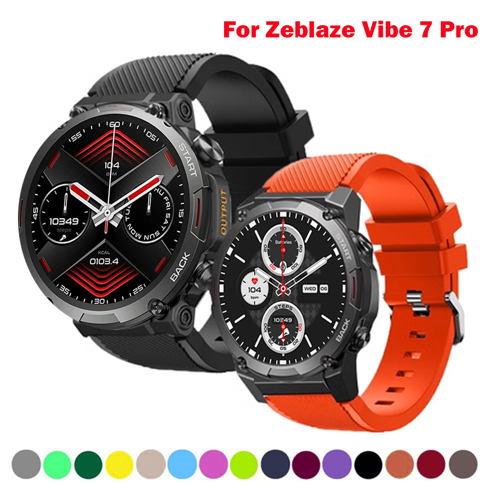สายนาฬิกาข้อมือ ซิลิโคนนิ่ม แบบเปลี่ยน สําหรับ Zeblaze Vibe 7 7Pro
