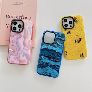 Original glitter CASE.TIFY Beach Ocean Phone Case for iphone 14 14pro 14promax 12 12ProMax 13promax 13 case High-end shockproof hard case Tamias Cute natural scenery pattern iPhone 11 case Official New Design Style Blue Pink