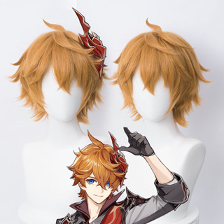 Manmei Genshin Impact Cosplay Tartaglia Wig วิกผม คอสเพลย์