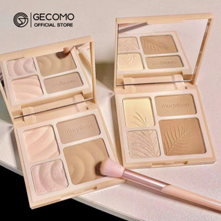 Gecomo คอนทัวร์ ไฮไลท์ บรอนเซอร์ 4 สี สําหรับแต่งหน้า