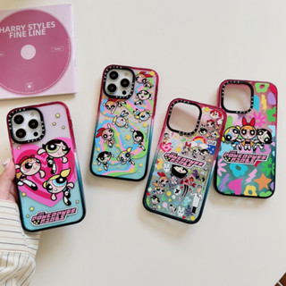 เคสโทรศัพท์มือถืออะคริลิคแข็ง กันกระแทก ลาย The Powerpuff Girls หรูหรา สําหรับ iPhone 14 13 12 Pro Max 11