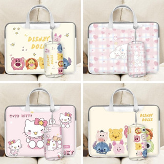 ⭐️send power pack⭐️Winnie the Pooh &amp; Cinnamoroll  &amp; hellokitty Cartoon PU Waterproof Computer bag laptop bag 15 12 13 14 15.6 17.3 inch plus velvet Briefcase