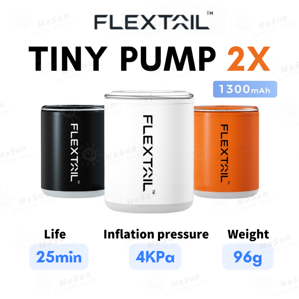 FLEXTAIL Ultra Mini Air PUMP TINY 2X กลางแจ้งแบบพกพาไฟฟ้าสูญญากาศ Inflatable ไอเสียแสงสามในหนึ่งเดียว Camping เตียงแหวนว่ายน้ํา