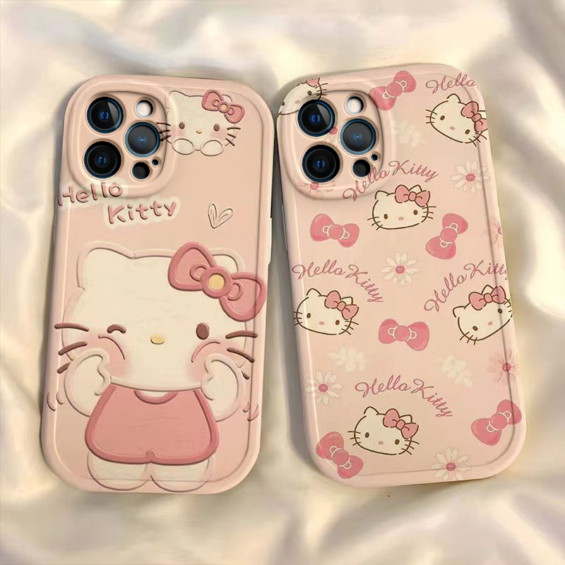 เคสซิลิโคน ลายการ์ตูนคิตตี้ กันตก สําหรับ OPPO A97 96 A95 A94 A93 A77 A77S A76 A74 A73 A72 A57 A55 A54 A53 A52 A31 A16 A16K A15 A15S A9 A5 a3s