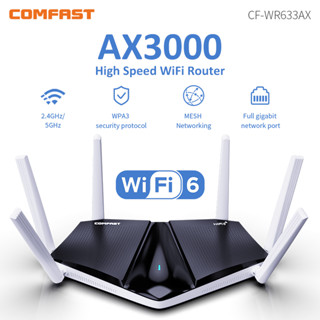 Comfast AX3000 WIFI6 5GHz เราเตอร์ขยายเครือข่าย Wifi MU-MIMO ครอบคลุมไวไฟ 6 เสาอากาศ สําหรับบ้าน