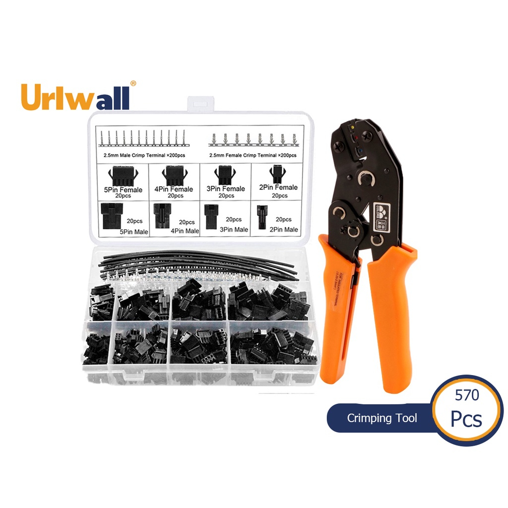 Urlwall 570pcs 2 3 4 5 Pin Pitch SM JST 2.54 มม.ฮาร์ดแวร์ชายและหญิงอุปกรณ์เสริมพิเศษขั้วต่อสายไฟอะแด
