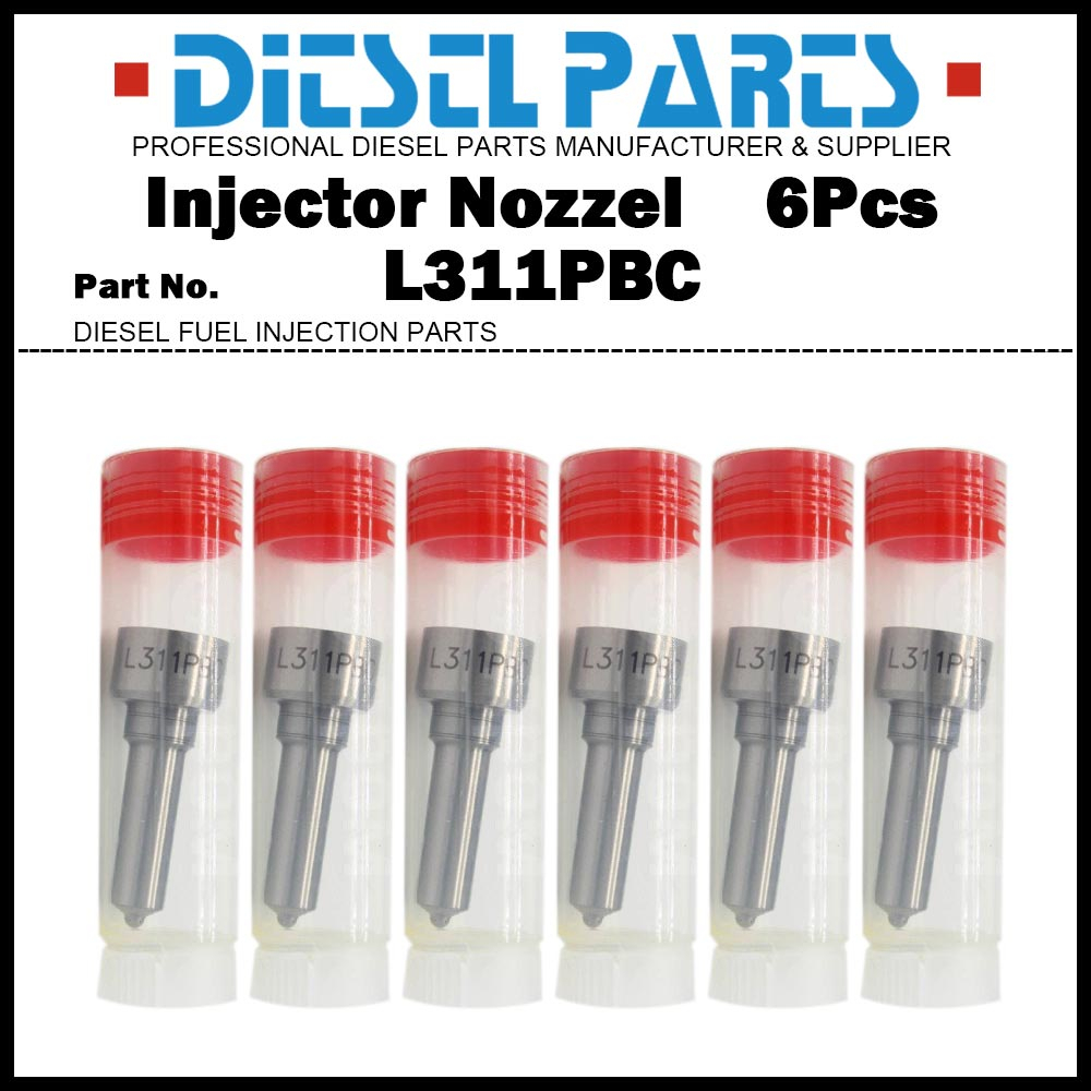 6x การใช้หัวฉีดเคล็ดลับ L311PBC สําหรับ Hyundai HD310 HD320 HD370 HD380 HD500 Universe Express D6CC 