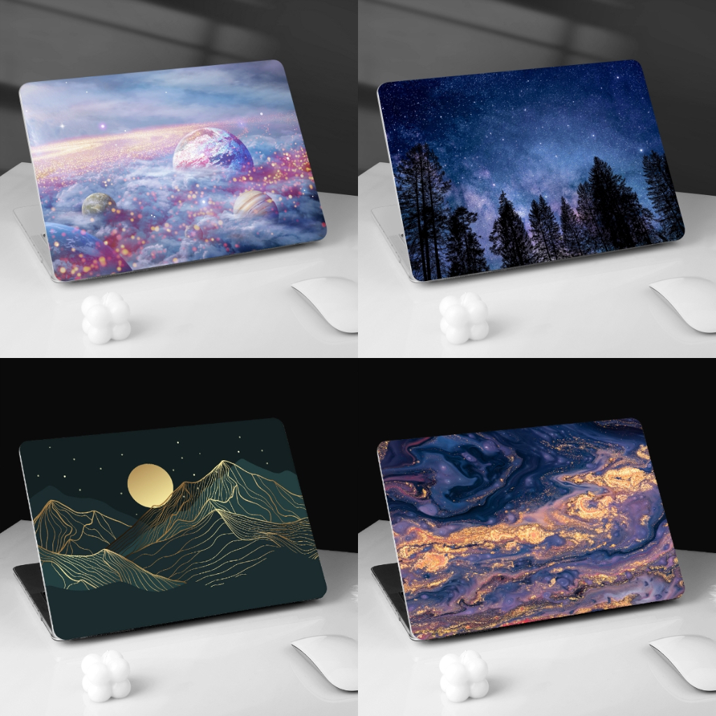 เคส พิมพ์ลายอวกาศ สีม่วง สําหรับ MacBook 2024 M4 Pro 14 16 A2918 A2991 A2992 Air 15 A2941 M2 2023 Pro 14 16 2023 M2 2022 A2338 Air 13 A2681 A2337 M1 2020 A2179 A1932 Air 13 A1466 A1369 Air 11 12 Retina A1534
