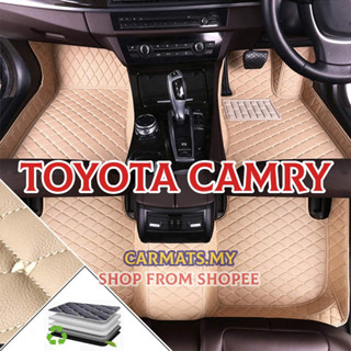 (พร้อมส่ง) พรมปูพื้นรถยนต์ หนัง PU 6D สําหรับ Toyota Camry KERETA