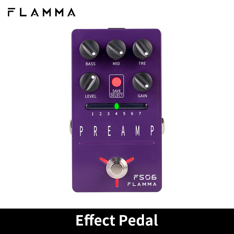 Flamma FS06 แป้นเหยียบเอฟเฟคกีตาร์ดิจิทัล พร้อมโมเดลพรีแอมป์ 7 แบบจําลองในตัว