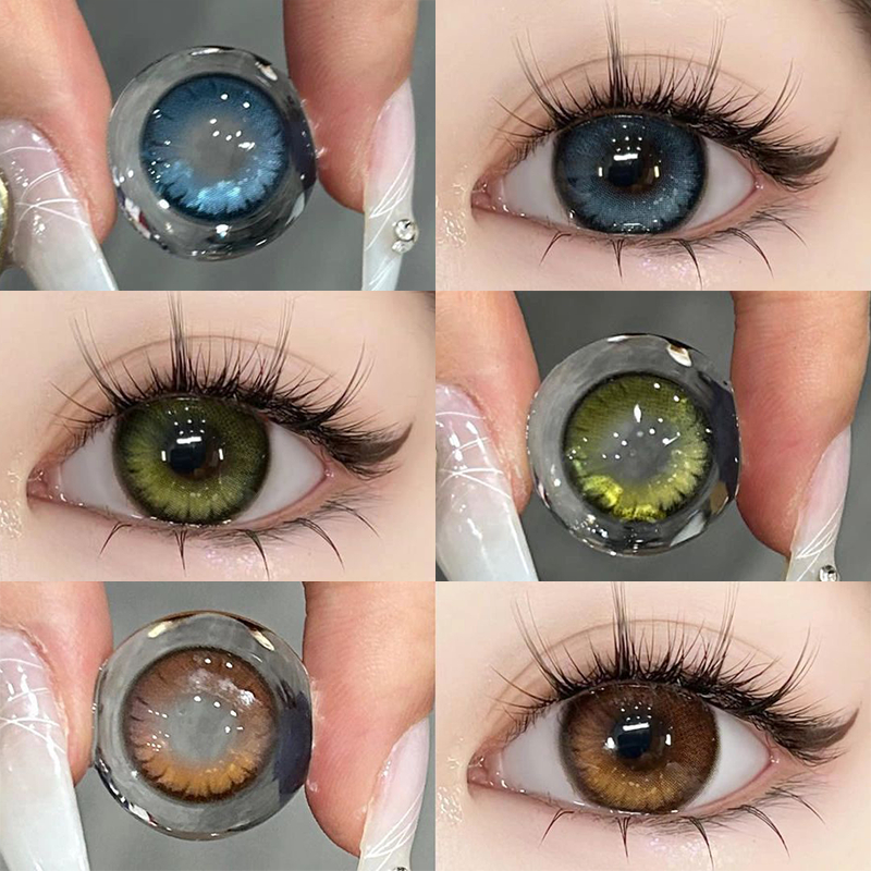 (grade lens)Yimeixi 2 ชิ้นคอนแทคเลนส์สี, 14.2 มม. เกรดคอนแทคเลนส์สีฟ้าสีเขียวการใช้งานประจำปี 0 ~ 8.00 mypioa ธรรมชาติสบายคอสเพลย์ที่มีคุณภาพสูง