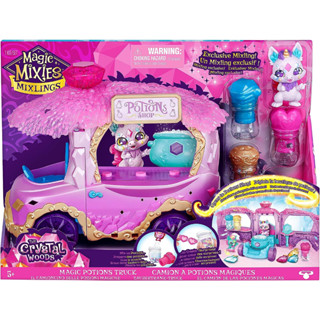 Magic Mixies Magic Potions Truck Playset. Transforms Into A Potion Shop. Create 3 Spells and Potion Surprises for Your Mixlings. Includes 1 Exclusive MixlingMagic Mixies ชุดของเล่นรถบรรทุกมายากล แปลงร่างเป็นร้าน A Potion สร้าง 3 สะกดคําและความประหลาดใจในก