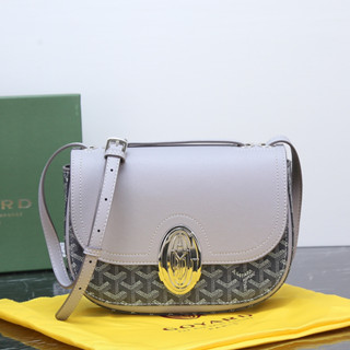 [พร้อมกล่อง] ใหม่ คุณภาพสูง Goyard Original Grey Vintage Elegant One Shoulder Crossbody Bag