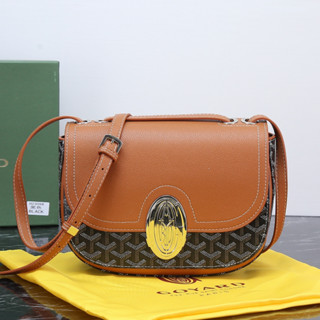 [พร้อมกล่อง] ใหม่ คุณภาพสูง Goyard Original Brown Vintage Elegant One Shoulder Crossbody Bag