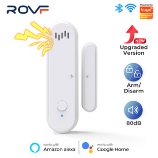 Rovf Tuya เซนเซอร์ตรวจจับเสียง และแสง อัจฉริยะ ติดประตู หน้าต่าง พร้อม Alexa Google Home