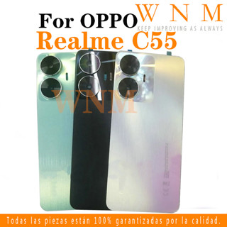 ฝาครอบแบตเตอรี่ด้านหลัง พร้อมกรอบเลนส์ สําหรับ OPPO Realme C55 RMX3710