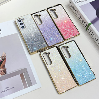 เคสโทรศัพท์มือถือ แต่งกลิตเตอร์ไล่โทนสี พับได้ สําหรับ Samsung Galaxy Z Fold 5 4 3 ZFold5 ZFold4 ZFold3 Fold5 Fold4 Fold3