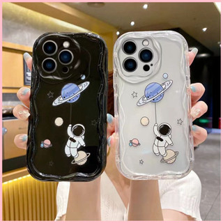 เคส For iPhone 6 6s 7 8 SE 2020 6 Plus 6S Plus 7 Plus 8 Plus X XS XR Xs Max 11 11 Pro 11 Pro Max 12 12 Pro เคส ประเภทครีมนักบินอวกาศรอบขอบโทรศัพท์กรณี