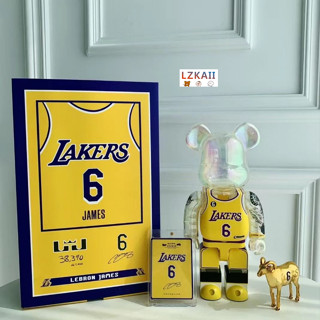 Bearbrick × NB@ - LeBron James Lakers No.6 Kobe Bryant Lakers Mamba No. 24 400% ข้อต่อเกียร์ ONeal Iverson 400% Michael Jordan ของขวัญ สําหรับสะสม