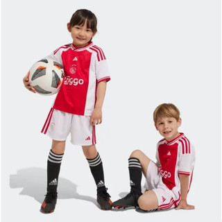 เสื้อกีฬาแขนสั้น ลายทีมชาติฟุตบอล Ajax 2023-24 ชุดเหย้า สําหรับเด็ก