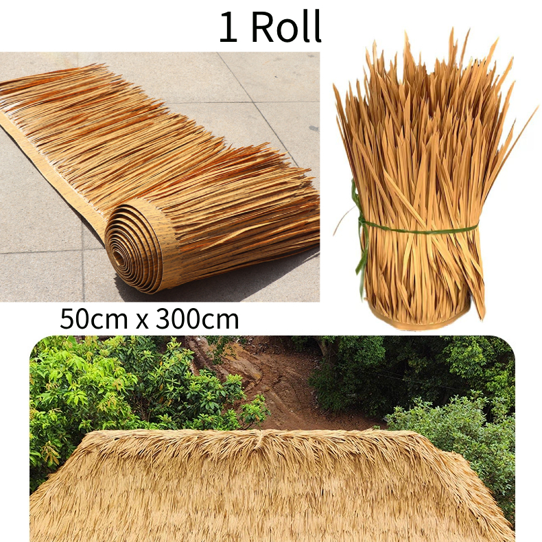 Hom ฟางปลอม,ตกแต่งจุดชมวิวลานหลังคา,ฟางประดิษฐ์พลาสติก
