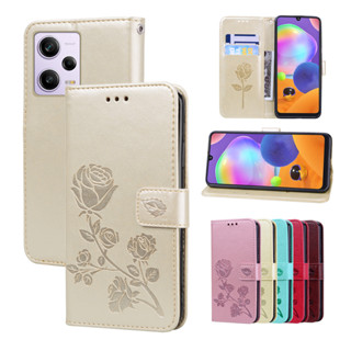 เคสโทรศัพท์หนัง ฝาพับ ลายดอกกุหลาบ พร้อมช่องใส่บัตร หรูหรา สําหรับ Vivo Y36 5G Y35 Y22 Y22S Y16 Y02S Y02 Y21 Y21S Y33S Y21T Y15S Y15A Y01