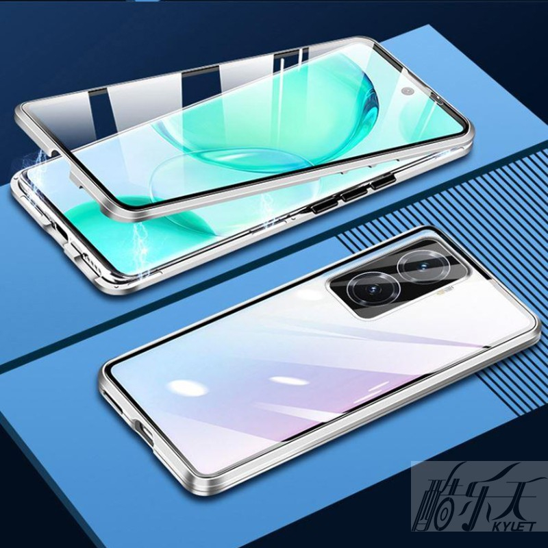 For OPPO Reno15 14 13 12 11 Pro Plus Max เคสโทรศัพท์มือถือแบบแก้ว แม่เหล็ก บางมาก กันกระแทก สองด้าน 