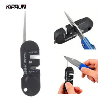 Kiprun 4 In 1 เครื่องลับคมเพชร ทังสเตน เซรามิค แบบพกพา ตะขอตกปลา คาร์ไบด์ สําหรับตั้งแคมป์ เดินป่า