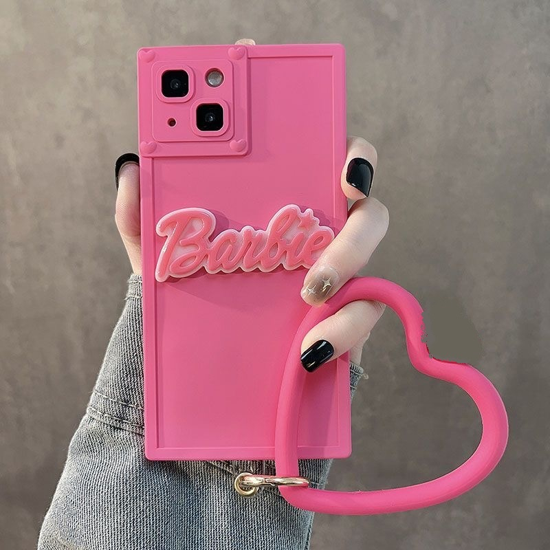Insสาว3Dกุหลาบสีแดงตุ๊กตาบาร์บี้สแควร์Soft TPUเคสโทรศัพท์Love Heartสร้อยข้อมือสําหรับIphone 17 16promax 15 14 Pro 14 plus 14 Pro max 14 13promax 13 ราคา ถูกที่สุด ดีลบีเคเค แกลเลอรีภาพที่ 2
