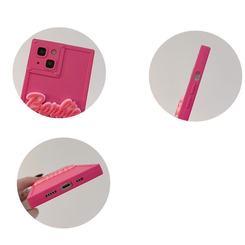 Insสาว3Dกุหลาบสีแดงตุ๊กตาบาร์บี้สแควร์Soft TPUเคสโทรศัพท์Love Heartสร้อยข้อมือสําหรับIphone 17 16promax 15 14 Pro 14 plus 14 Pro max 14 13promax 13 ราคา ถูกที่สุด ดีลบีเคเค แกลเลอรีภาพที่ 9