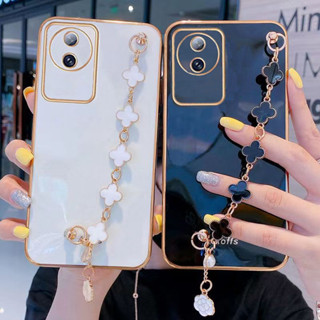 เคสโทรศัพท์มือถือ ชุบไฟฟ้า พร้อมสายคล้องมือ สําหรับ VIVO Y02