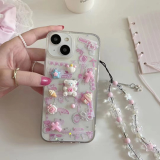 เคสโทรศัพท์มือถือ ลายหมีน่ารัก สําหรับ iPhone 11 12 12pro 12promax 13 13promax 14 14pro 14promax