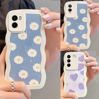 เคสโทรศัพท์มือถือแบบนิ่ม กันกระแทก ลายดอกไม้ สีฟ้า สําหรับ vivo y16 y02 y15s y15a y76 5g v27 5g v23 v23e v25 pro v20 pro y11 y17 y12i y15 y12 y19 y20i y20 y20s y12s y20s g V5 S1