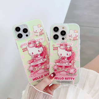 เคสโทรศัพท์มือถือ ลายการ์ตูนแมว KT สีชมพู สําหรับ iPhone 14Pro max case 13Pro max 12Pro max 14Pro 13Pro 12Pro 11 12 13 14 case