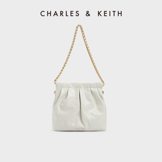 Charles&amp;keith Duo กระเป๋าสะพายไหล่ แต่งสายโซ่คล้อง