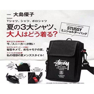 STUSSY กระเป๋าสะพายไหล่ ผ้าแคนวาส ใส่โทรศัพท์มือถือได้ สไตล์ญี่ปุ่น