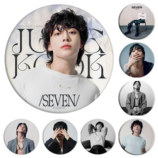 Bts JUNG KOOK Solo《SEVEN》 Pin ขนาด 58 มม. KPOP IDOL KOREA JUNGKOOK พวงกุญแจและเข็มกลัด Pin