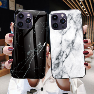 เคสโทรศัพท์มือถือกระจกนิรภัย แบบแข็ง ลายหินอ่อน หรูหรา สําหรับ VIVO S17 PRO Y78 Y78+ Y27