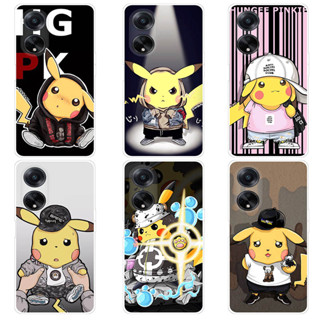 เคส OPPO A98 5G Case การ์ตูน Pokemon Pikachu เคสซิลิโคน Soft TPU โทรศัพท์มือถือ Back เคส