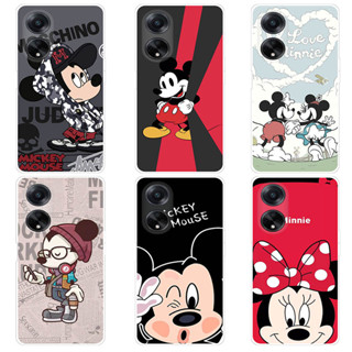 เคส OPPO A98 5G Case การ์ตูน Mickey Minnie เคสซิลิโคน Soft TPU โทรศัพท์มือถือ Back เคส