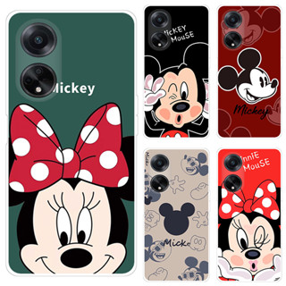 เคส OPPO A98 5G Case การ์ตูน Mickey Minnie Soft TPU เคสซิลิโคน โทรศัพท์มือถือ เคส