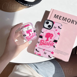 ❉ เคสโทรศัพท์มือถือ ป้องกันเลนส์ ป้องกันการตก ลายบาร์บี้ สีชมพู สําหรับ iPhone14 13 12 11 promax